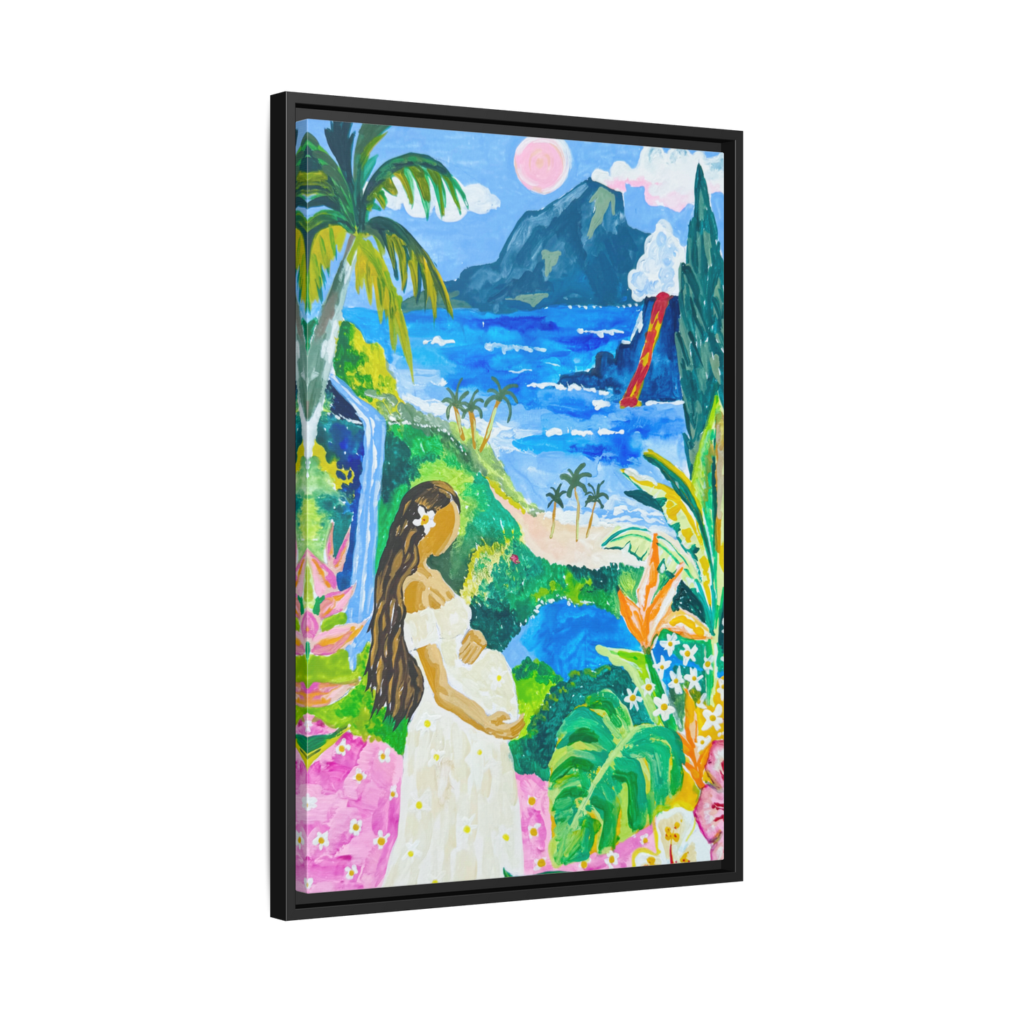 Babymoon in Big Island - Framed Canvas Print