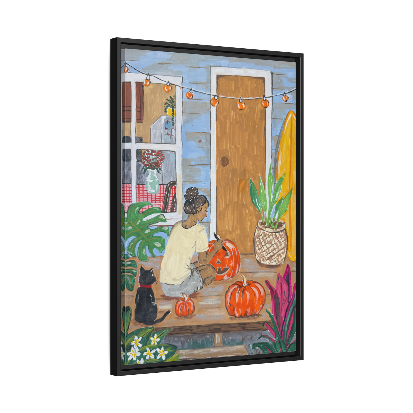 Pumpkin on the Lanai - Matte Canvas Print