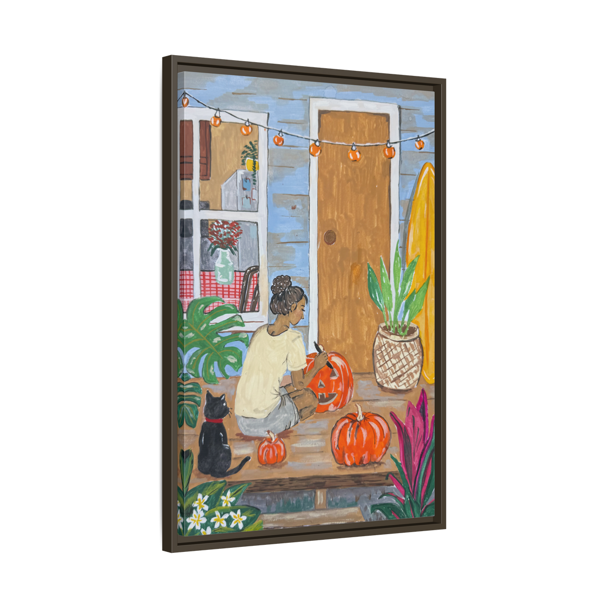 Pumpkin on the Lanai - Matte Canvas Print