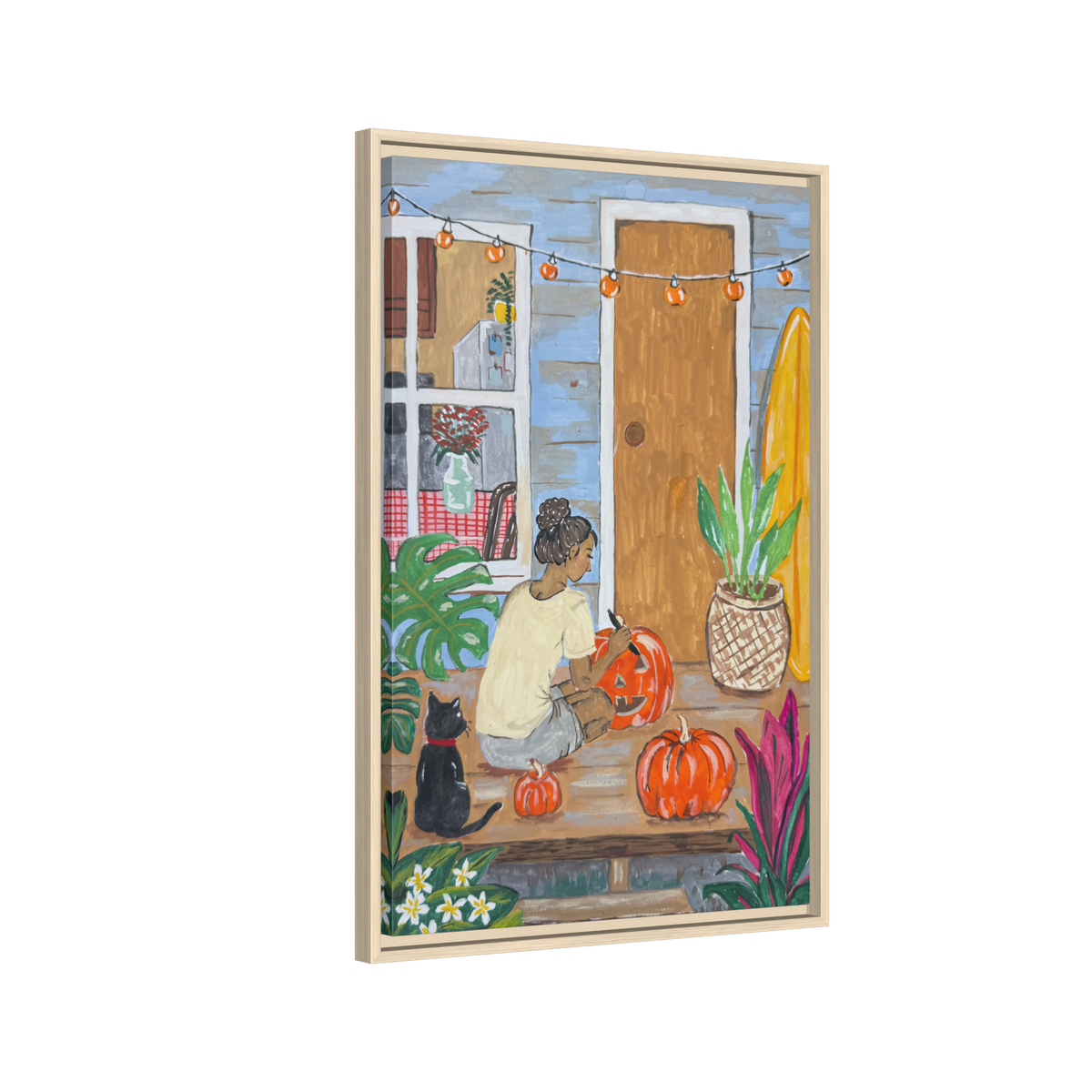 Pumpkin on the Lanai - Matte Canvas Print