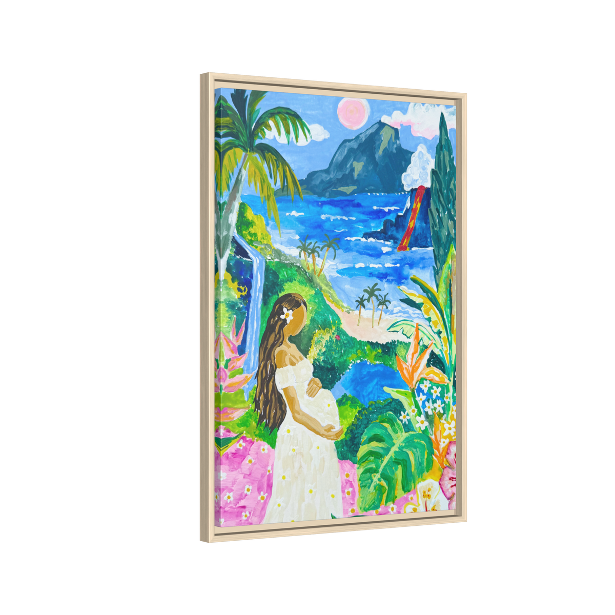 Babymoon in Big Island - Framed Canvas Print