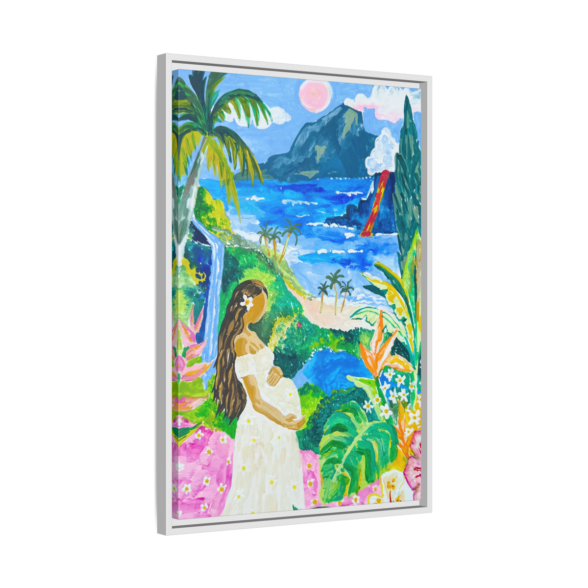Babymoon in Big Island - Framed Canvas Print
