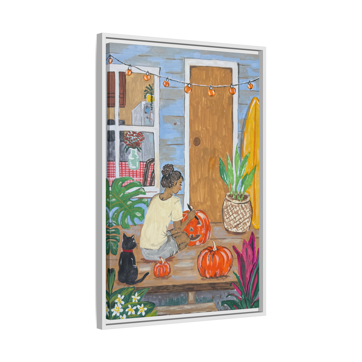 Pumpkin on the Lanai - Matte Canvas Print