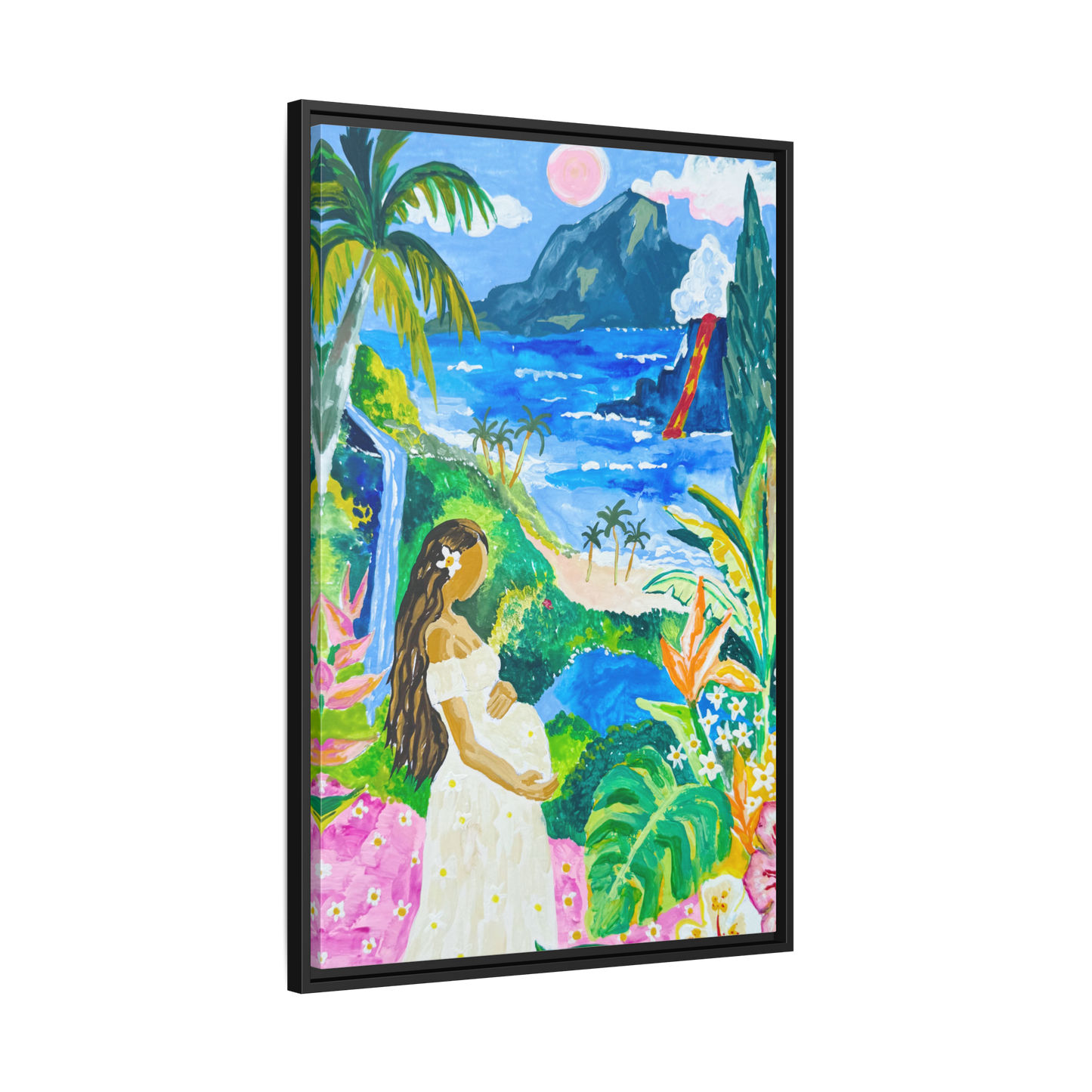 Babymoon in Big Island - Framed Canvas Print