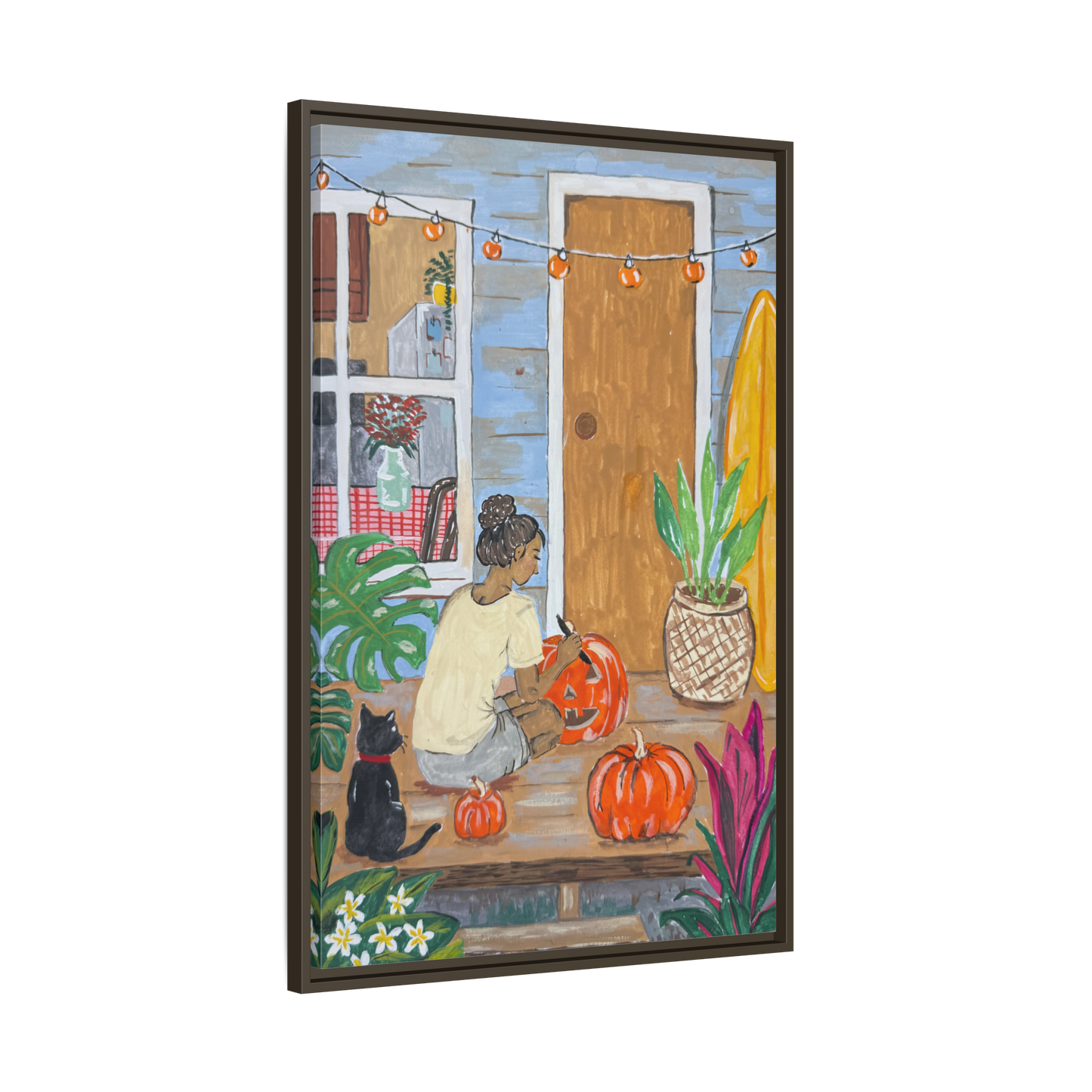 Pumpkin on the Lanai - Matte Canvas Print