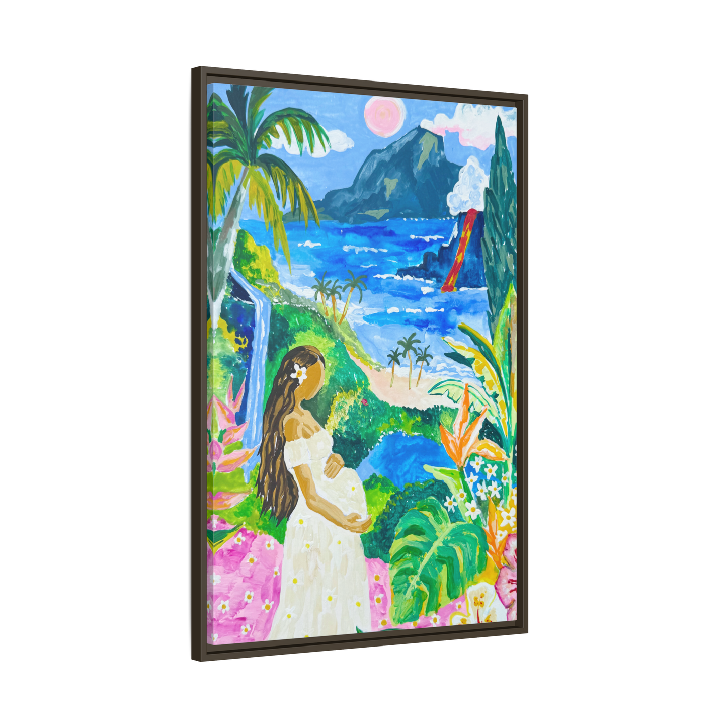 Babymoon in Big Island - Framed Canvas Print