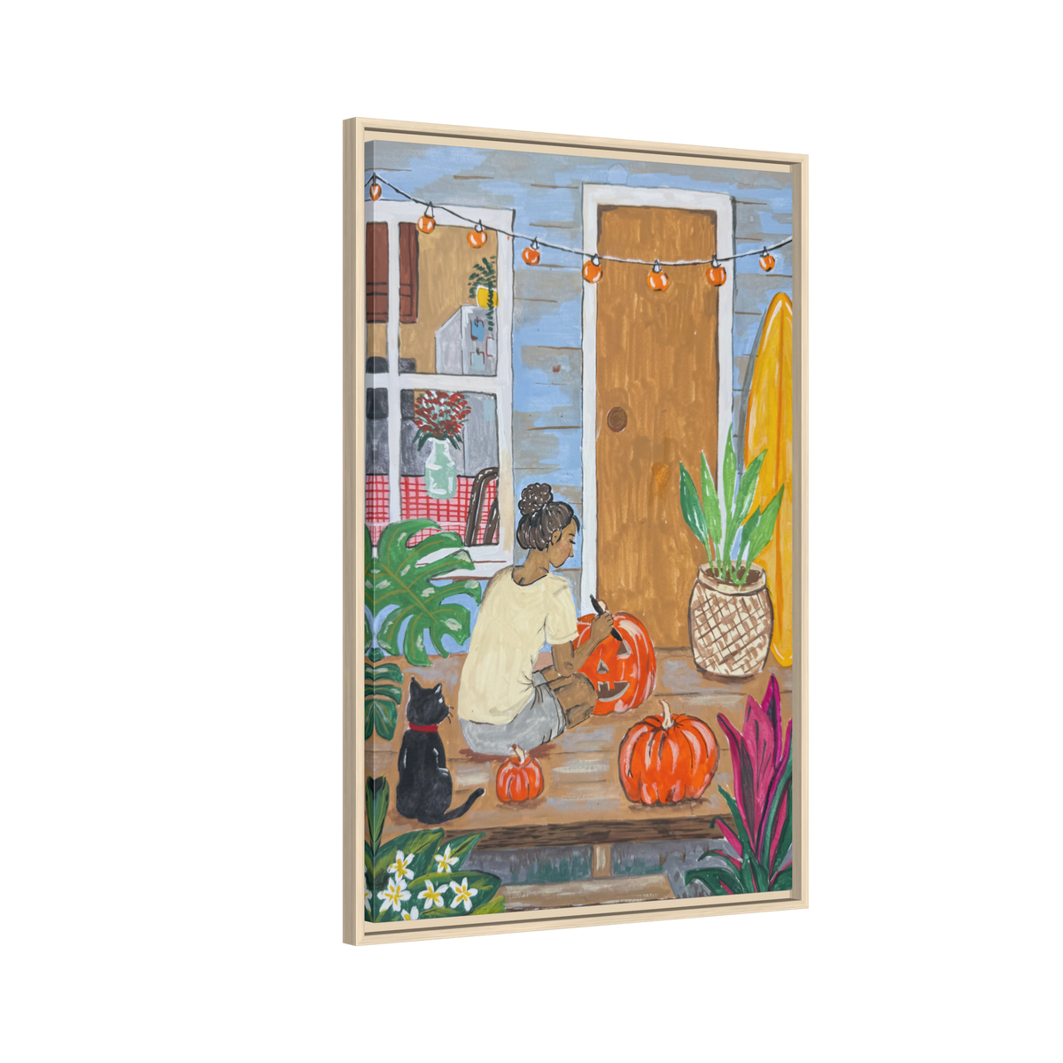 Pumpkin on the Lanai - Matte Canvas Print