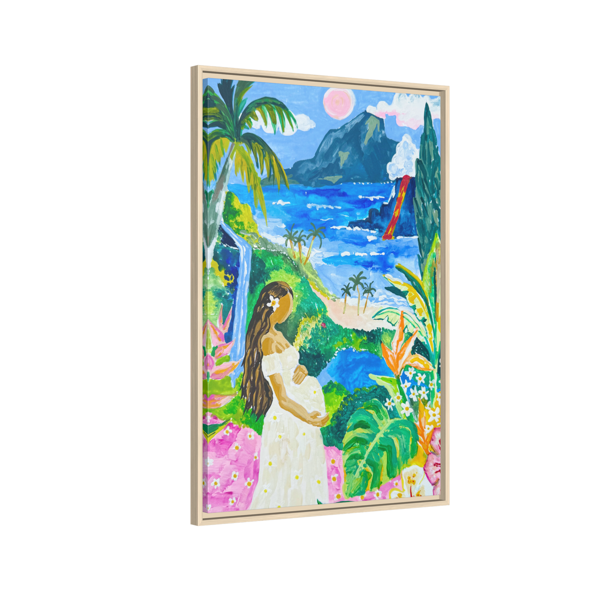 Babymoon in Big Island - Framed Canvas Print