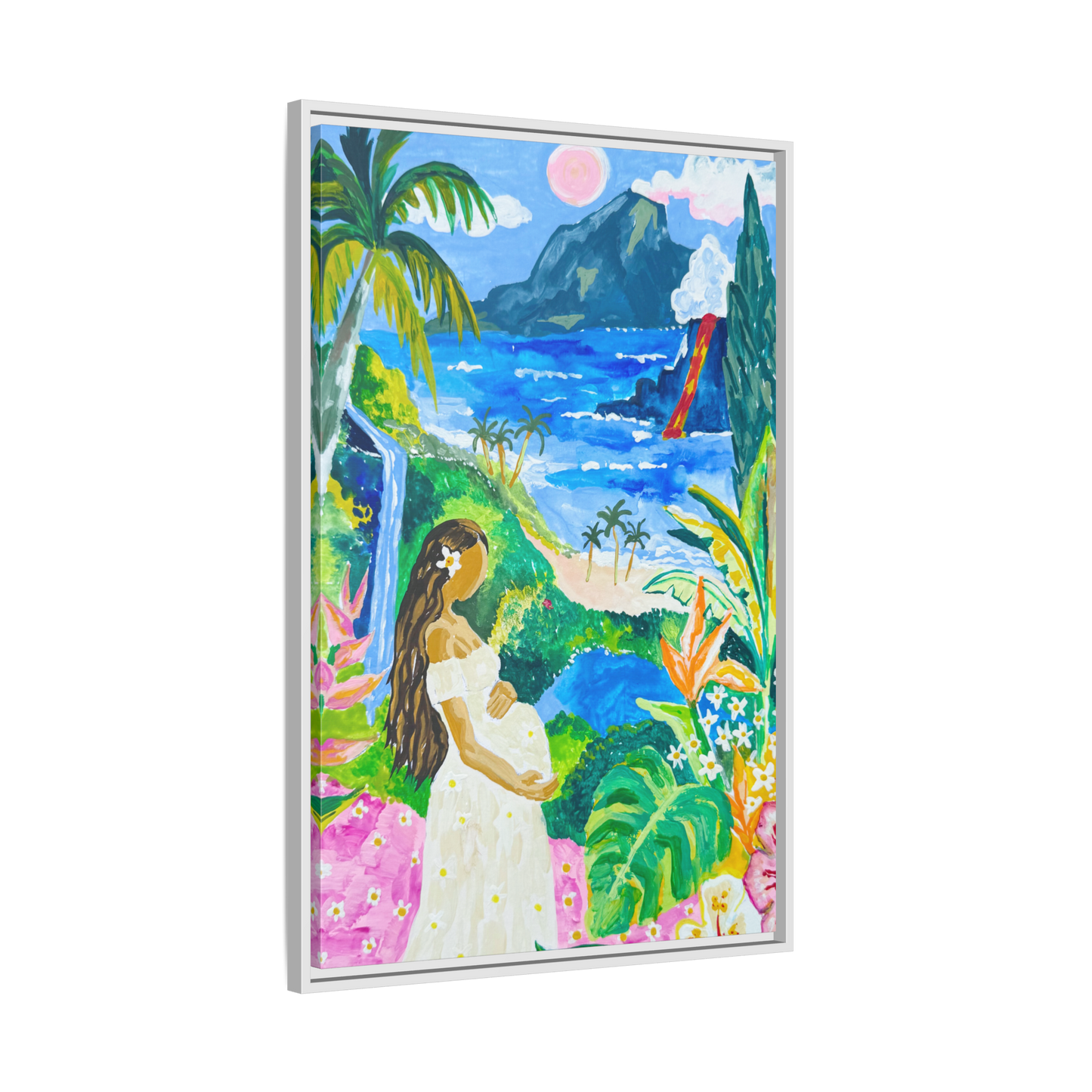 Babymoon in Big Island - Framed Canvas Print