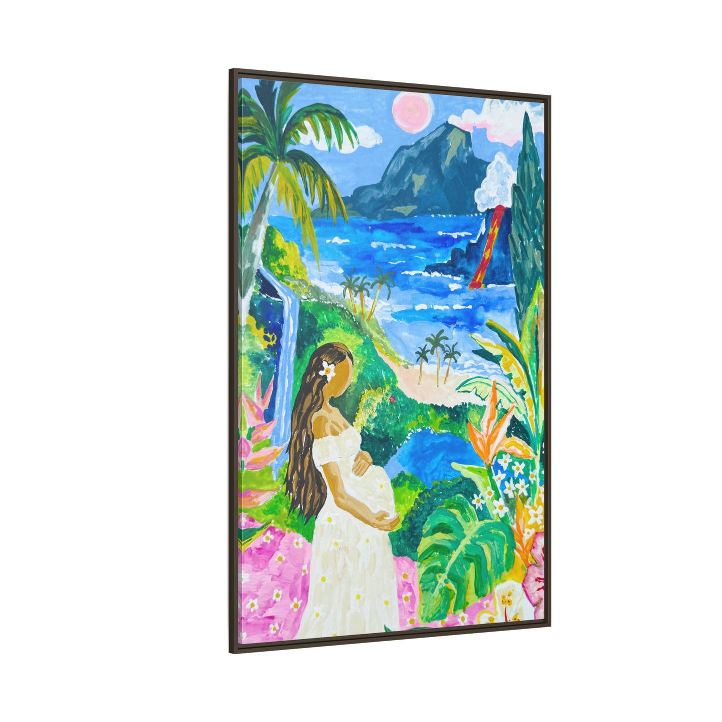 Babymoon in Big Island - Framed Canvas Print