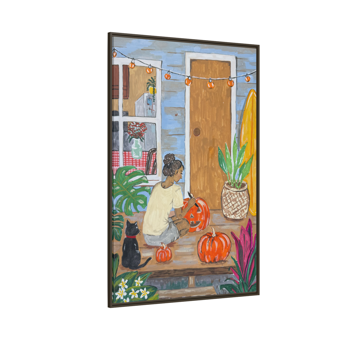 Pumpkin on the Lanai - Matte Canvas Print